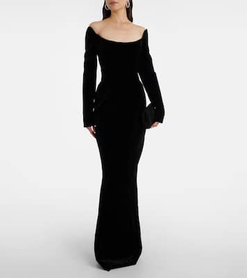 re/edit Les Méduses velvet corset gown | Mugler