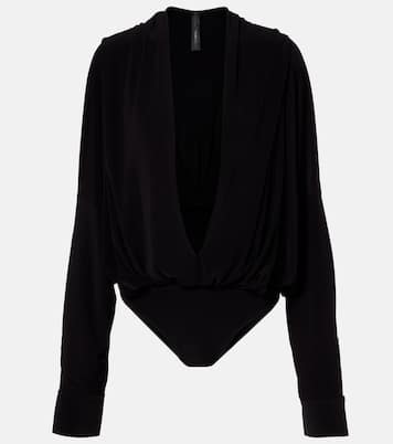 Draped hooded bodysuit | Norma Kamali