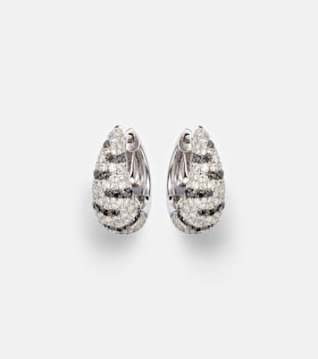 Boucles d'oreilles Zèbre en or blanc 18 ct et diamants | Yvonne Léon