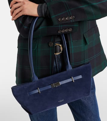 Schultertasche New York aus Veloursleder | DeMellier