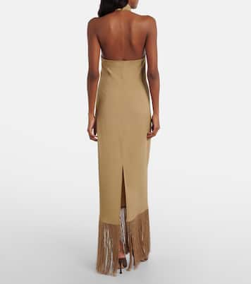 Berlin fringed crêpe cady gown | Taller Marmo