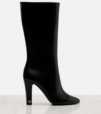 Hotty 100 leather knee-high boots | Valentino Garavani