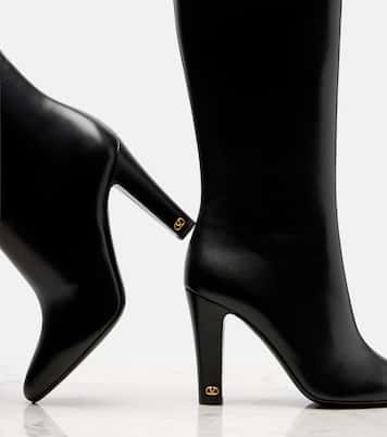 Hotty 100 leather knee-high boots | Valentino Garavani