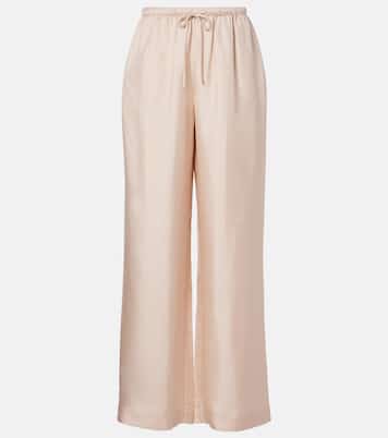 Silk twill wide-leg pants | Róhe