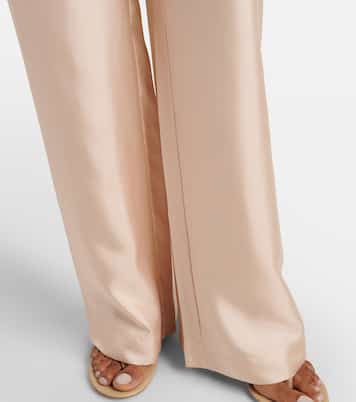 Silk twill wide-leg pants | Róhe