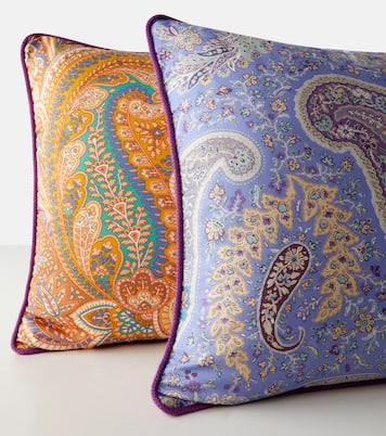 Pegaso paisley cotton cushion | Etro