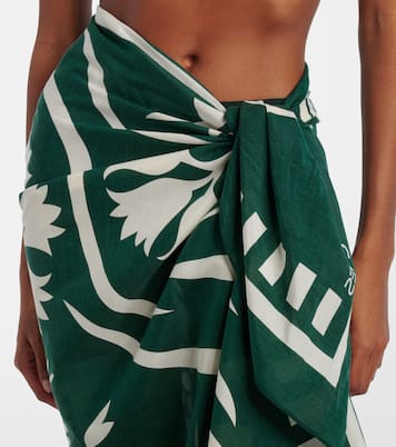 Bedruckter Pareo Mandara aus Baumwolle und Seide | Eres