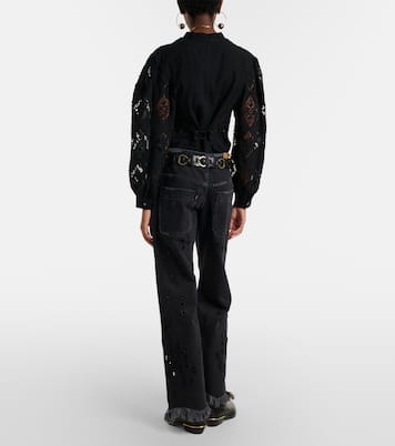 Jean flare Amia à broderies anglaises | Isabel Marant