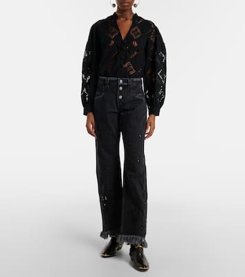 Jean flare Amia à broderies anglaises | Isabel Marant