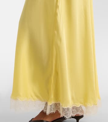 Nina halterneck satin maxi dress | Poupette St Barth