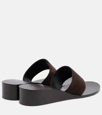 Lucille leather wedge thong sandals | JUDE