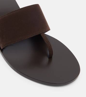 Lucille leather wedge thong sandals | JUDE