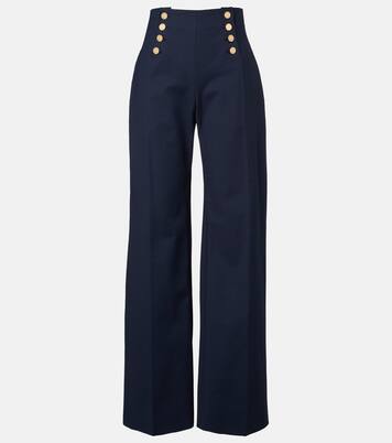 Alba cotton-blend wide-leg pants | Carolina Herrera