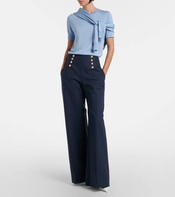 Alba cotton-blend wide-leg pants | Carolina Herrera