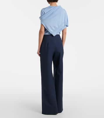 Alba cotton-blend wide-leg pants | Carolina Herrera