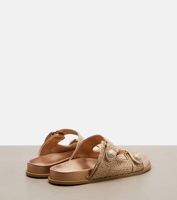 Sandalen Fayence mit Metallic-Leder | Jimmy Choo