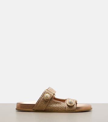 Sandalen Fayence mit Metallic-Leder | Jimmy Choo