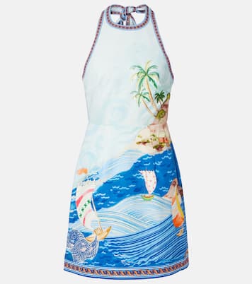 Island printed cotton minidress | Alémais