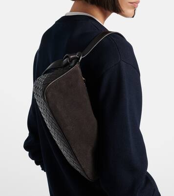 Nodo Small suede shoulder bag | Bottega Veneta