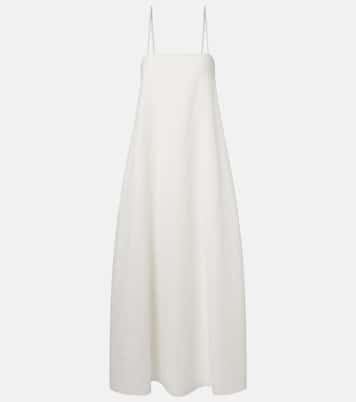 Melfi checked linen and cotton maxi dress | Asceno