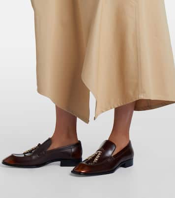 Asymmetric cotton midi skirt | Loewe