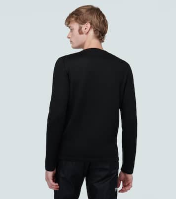 Crewneck sweater with nylon pocket | Prada
