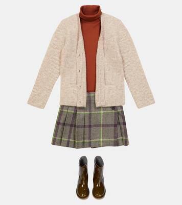 Jupe Talissa en laine à carreaux | Bonpoint