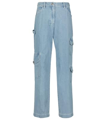 High-Rise Wide-Leg Jeans Easton  | Staud