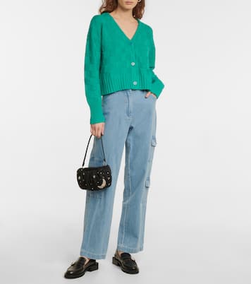 High-Rise Wide-Leg Jeans Easton  | Staud