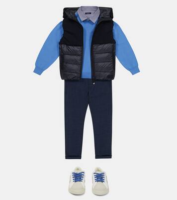 Paneled hooded down vest | Il Gufo