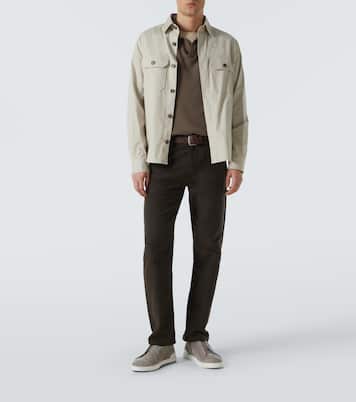 Sneakers Triple Stitch aus Veloursleder | Zegna