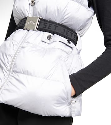 Clara Glam belted puffer vest | Jet Set