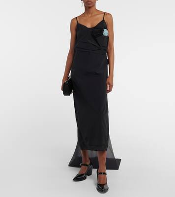 Vestido de fiesta en crepé de nylon | Prada