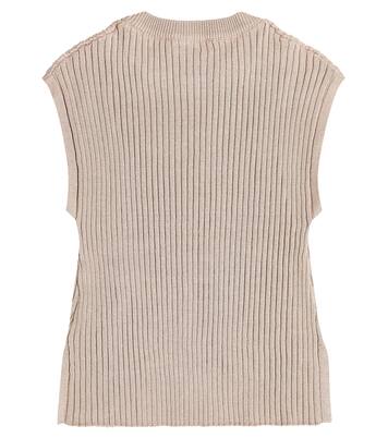 Ribbed-knit cotton sweater | Brunello Cucinelli Kids