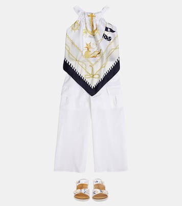 Pantaloni in cotone sangallo | Monnalisa