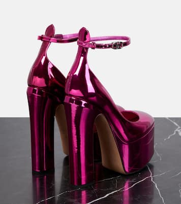 Plateau-Pumps Tan-Go 155 aus Metallic-Leder | Valentino Garavani