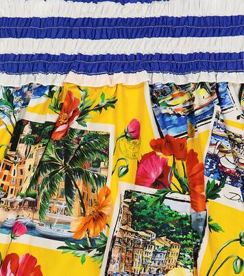 Bébé – Combi-short Portofino imprimée en coton | Dolce&Gabbana Kids