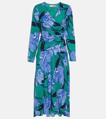 Robe midi Feronia en crêpe à fleurs | Diane von Furstenberg