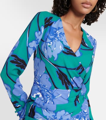 Robe midi Feronia en crêpe à fleurs | Diane von Furstenberg