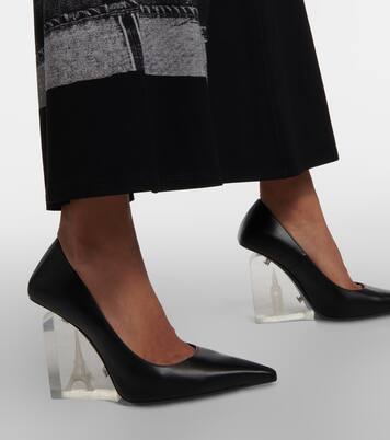 x Jean Paul Gaultier leather wedge pumps | Jimmy Choo