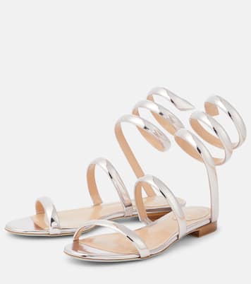 Sandalen Cleo aus Metallic-Leder | Rene Caovilla
