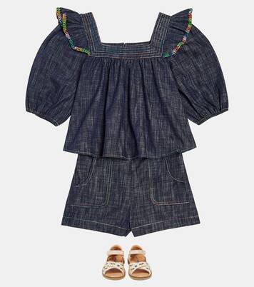 Alight denim top | Zimmermann Kids