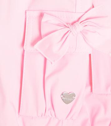 Baby bow-detail cotton-blend cargo pants | Monnalisa