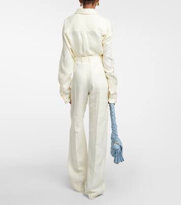 Pantalon droit en lin | Bottega Veneta