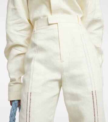 Pantalon droit en lin | Bottega Veneta