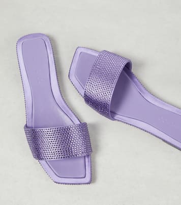 Pantoletten Clovis aus Satin mit Kristallen | Jimmy Choo