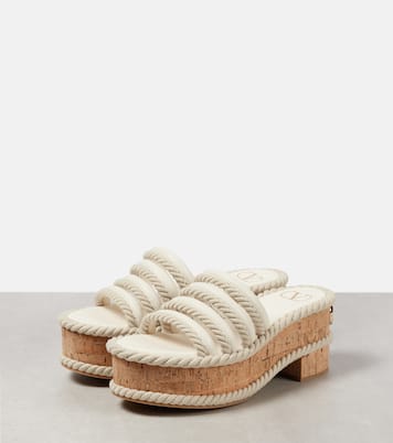VLogo Summerblocks leather platform mules | Valentino Garavani