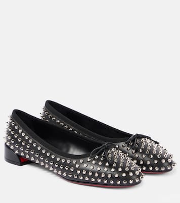 Spiked leather ballet flats | Christian Louboutin