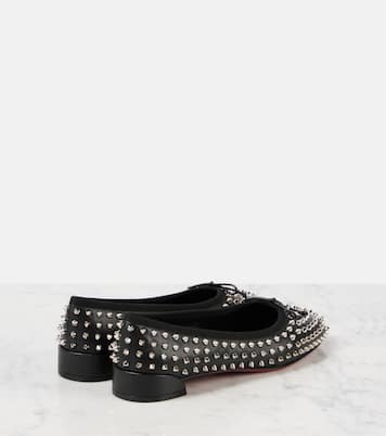 Spiked leather ballet flats | Christian Louboutin