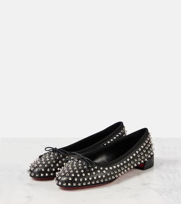 Spiked leather ballet flats | Christian Louboutin